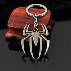 * 35 Ezüst Spider-Man Kreatív fém ötvözet kulcstartó autó kulcstartó Unisex kulcstartó kompass kulcstartó gyűrű