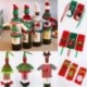 * 1 Mikulás Karácsonyi Santa Pants Candy táskák Bor harisnya üveg ajándék táska Xmas dekoráció