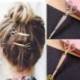 Arany 2Pcs divat női olló alakú haj klip arany ezüst haj pin haj tartozék