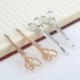 Arany 2Pcs divat női olló alakú haj klip arany ezüst haj pin haj tartozék