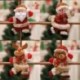 A Karácsonyi díszek Mikulás hóember rénszarvas játék baba Hang dekoráció ajándék