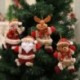 * 2 Mikulás Karácsonyi díszek Mikulás hóember rénszarvas játék baba Hang dekoráció ajándék
