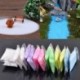 fehér 1 táska színes kvarc homok miniatűr tartály akvárium bonsai pot tündér kert dekoráció