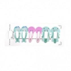 * 4 6Pcs (Medúza   Mernaid   ... 6Pcs lányok gyümölcs haj klipek Snaps hajcsavar Baby Mini Barrettes haj kiegészítők