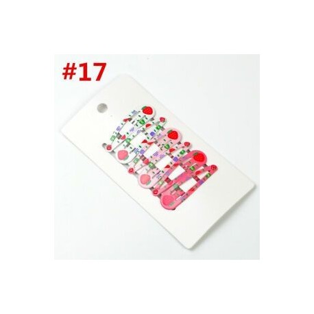 * 17 6Pcs / Lot Nagykereskedelmi Aranyos BB Clip Candy színes pont íj hajtű baba és lányok haj kiegészítők