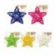fehér 5Pcs / Set 6CM Rattan Csillagdísz Díszek DIY Karácsony / Születésnap &amp  Home Deor
