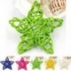 fehér 5Pcs / Set 6CM Rattan Csillagdísz Díszek DIY Karácsony / Születésnap &amp  Home Deor