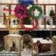 Piros 7.5m karácsonyfa csillag fenyő Garland függő dísz Xmas party fesztivál dekoráció