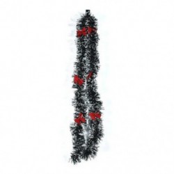 Red Bowknots 2m-es karácsonyfa Bowknots Tinsel Garland fali ajtó dekoráció Home Party díszek