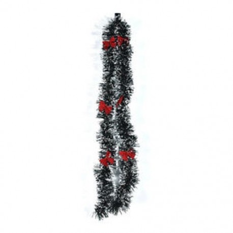 Red Bowknots 2m-es karácsonyfa Bowknots Tinsel Garland fali ajtó dekoráció Home Party díszek