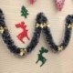 Színes golyók 2m-es karácsonyfa Bowknots Tinsel Garland fali ajtó dekoráció Home Party díszek