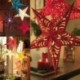 Kék Xmas fa dísz karácsonyi húr lóg csillag dekoráció otthon fél dekoráció új