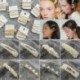 * 1 40Pcs Fehér K6 Gyöngy Pearl Flower Crystal hajcsapok Clips koszorúslány oldal fésű esküvői menyasszonyi ékszerek