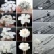 * 1 40Pcs Fehér K6 Gyöngy Pearl Flower Crystal hajcsapok Clips koszorúslány oldal fésű esküvői menyasszonyi ékszerek