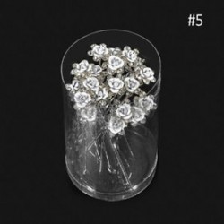 * 5 20Pcs Fehér K Rózsa virág Pearl Flower Crystal hajcsapok Clips koszorúslány oldal fésű esküvői menyasszonyi