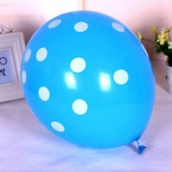 * 12 20Pcs 12 &quot Fehér Pont-Kék DIY latex / fólia felfújható ballon boldog új évet brithday esküvői party
