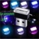 fehér 1db USB vezeték nélküli univerzális mini beltéri autós otthon LED világítás légkör lámpa