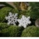 L-3.0cm 10db klasszikus fehér hópehely díszek Karácsonyi ünnep fél otthoni dekoráció