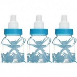 3db kék medve (9x4cm) 24db Mini palackok medve lány / fiú baba zuhany fél kedvez az asztali dekoráció ajándék