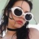 10db ruhával Unisex Retro Clout szemüveg napszemüveg kerek árnyalatok Grunge szemüveg szemüveg