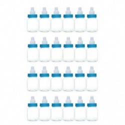 24db kék (9x4cm) 24db Mini palackok medve lány / fiú baba zuhany fél kedvez az asztali dekoráció ajándék