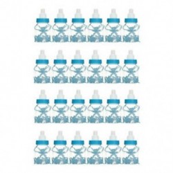 24Pcs kék medve (9x4cm) 24db Mini palackok medve lány / fiú baba zuhany fél kedvez az asztali dekoráció ajándék
