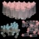 24Pcs kék medve (9x4cm) 24db Mini palackok medve lány / fiú baba zuhany fél kedvez az asztali dekoráció ajándék