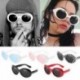 10db ruhával Retro köpeny szemüveg Unisex napszemüveg Rapper kerek árnyalatok keretek szemüveg