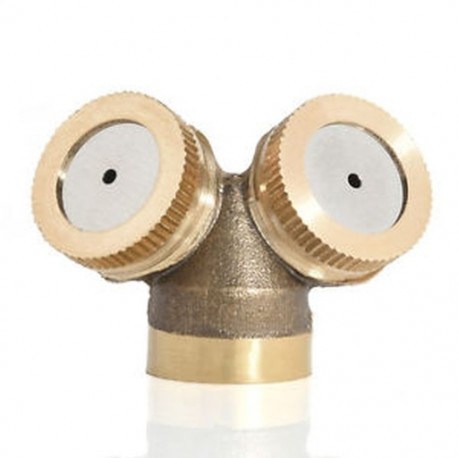 2 lyuk Lyuk sárgaréz szórófej fúvóka sprinkler fej kerti farm öntözőrendszer Új