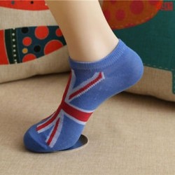 UK Divat férfi női boka zokni alacsony vágású személyzet alkalmi sport szín pamut zokni 1Pair