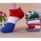 UK Divat férfi női boka zokni alacsony vágású személyzet alkalmi sport szín pamut zokni 1Pair