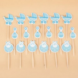 18db Kék muffin - tortadísz szülinapra - babaváróra - különleges alkalmakra - többféle mintával