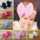 Rózsaszín Baba lányok gyerekek csipke rózsa virág íj fejpánt hairband fejpánt tartozékok
