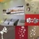 * 17 Virág 78 * 60cm Kivehető tükör matrica Art Mural fal matricák otthon szoba DIY dekoráció dekoráció