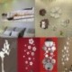 * 17 Virág 78 * 60cm Kivehető tükör matrica Art Mural fal matricák otthon szoba DIY dekoráció dekoráció