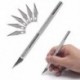 5Pcs Hobby borotva késkészlet pengével Case Stencil készlet PackďĽˆBlades Fit kés)