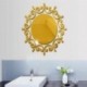 * 14 Aranymosó Kivehető tükör matrica Art Mural fal matricák lakberendezés DIY szoba dekoráció