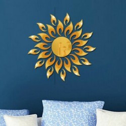 * 19 Arany Nap (50 cm) Kivehető tükör matrica Art Mural fal matricák lakberendezés DIY szoba dekoráció