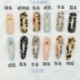 * 7 2019 Vintage Leopárd női gyanta hajszőrzet Hairband Snap Barrette lány haj klipek