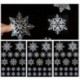 * A   * B 19 Újrahasznosítható fehér karácsonyi hópehely ablak matrica önzárások XMAS dekorációval