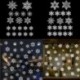 * A   * B 19 Újrahasznosítható fehér karácsonyi hópehely ablak matrica önzárások XMAS dekorációval