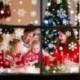 * A   * B 19 Újrahasznosítható fehér karácsonyi hópehely ablak matrica önzárások XMAS dekorációval