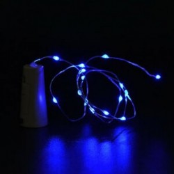 Kék Cork alakú 10 LED éjszakai fény Cooper Wire csillagos fény borosüveg lámpa dekoráció