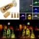 Meleg fehér 10 LED-es parafa alakú éjszakai fénycsillagos fényű Cooper huzal borosüveg lámpa dekor
