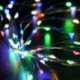 Piros 10 LED-es parafa alakú éjszakai fénycsillagos fényű Cooper huzal borosüveg lámpa dekor