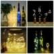 Piros 10 LED-es parafa alakú éjszakai fénycsillagos fényű Cooper huzal borosüveg lámpa dekor