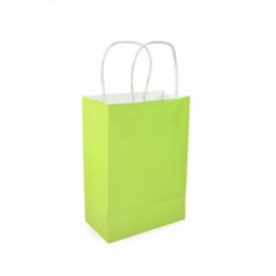 * 6 10 színben újrahasznosítható féltáska Kraft papír ajándék táska fogantyúval