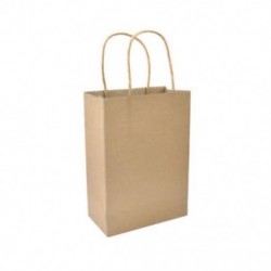 * 9 10 színben újrahasznosítható féltáska Kraft papír ajándék táska fogantyúval