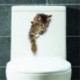 2. minta Kivehető fali matricák Vinil aranyos 3D macska hálószoba WC otthoni falfestmény Art Decor