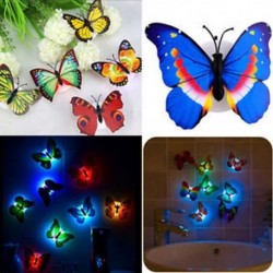 Színes változó pillangó LED éjszakai lámpa otthoni szoba fél fal asztal dekoráció